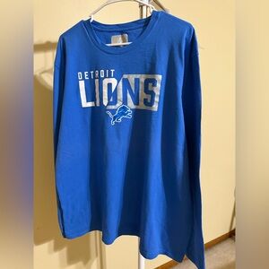 Detroit Lions Lightblue Mens Large Long-sleeve Tee